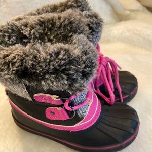 Black &  Hot Pink London Fog Boots Sz 9 ✔️